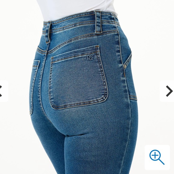 DG2 by Diane Gilman Virtual Stretch Straight-Leg Utility Jean Size 12 NWT - Picture 2 of 11